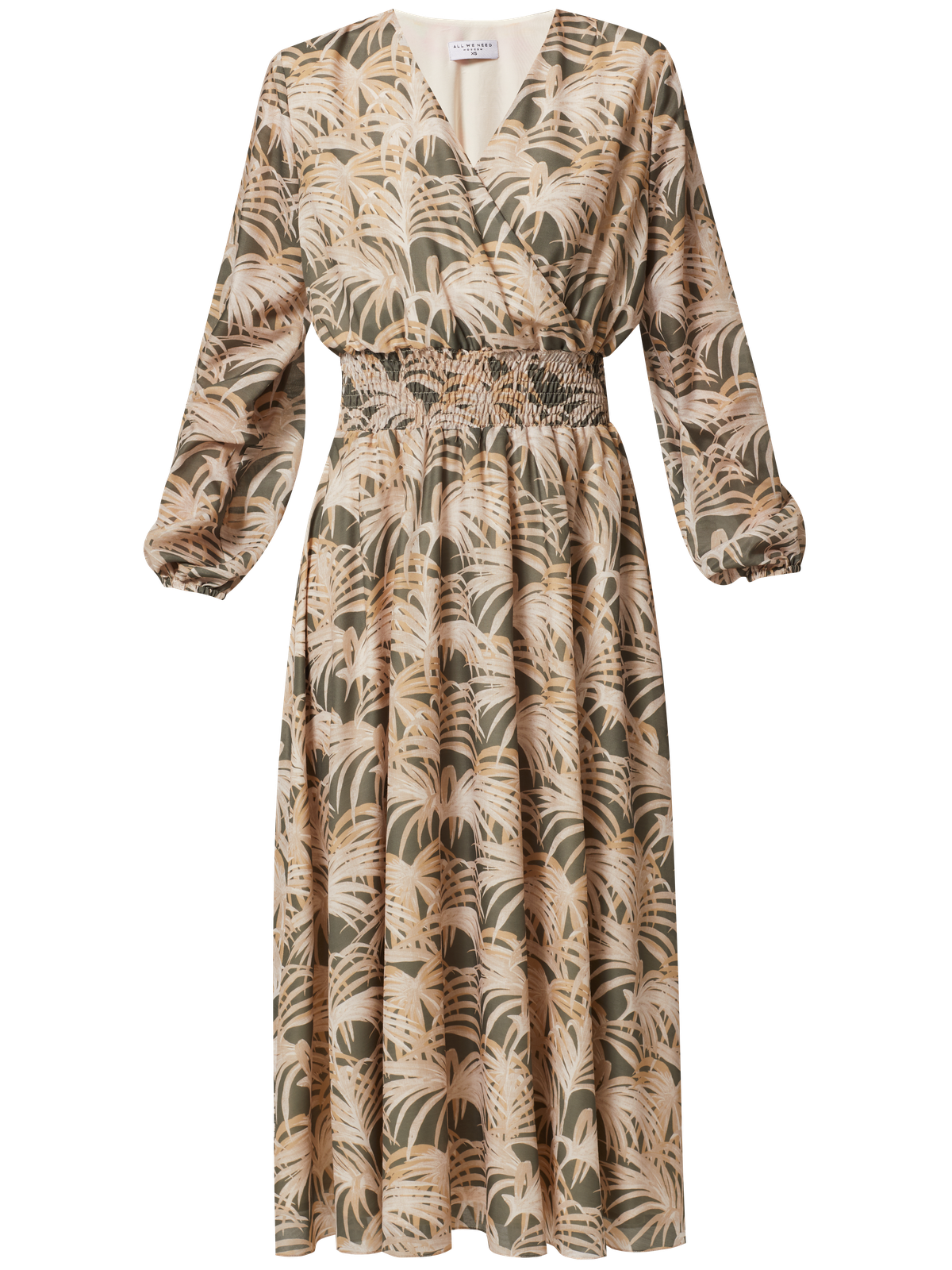 Платье с широкими рукавами и имитацией запАха, застегивается на молнию. Лиф и юбку соединяет пояс со строчками-резинками. Имитация запАха приблизит любую фигуру к песочным часам. Идеальный вариант для создания женственного образа. Дополните свой лук босоножками на каблуке и отправляйтесь на вечеринку.

На модели размер XS