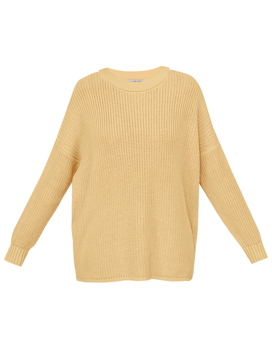 Хлопковый свитер крупной вязки с круглым вырезом. В нем удобно и уютно, его обладательница будет выглядеть как никогда женственно и изящно. Нежный хлопок дышит и позволяет поддерживать оптимальный температурный режим.

На модели размер one size