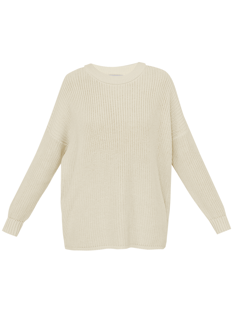 Свитер с круглым вырезом, цвет: белый Allweneed Хлопковый свитер крупной вязки с круглым вырезом. В нем удобно и уютно, его обладательница будет выглядеть как никогда женственно и изящно. Нежный хлопок дышит и позволяет поддерживать оптимальный температурный режим.
На модели размер one size