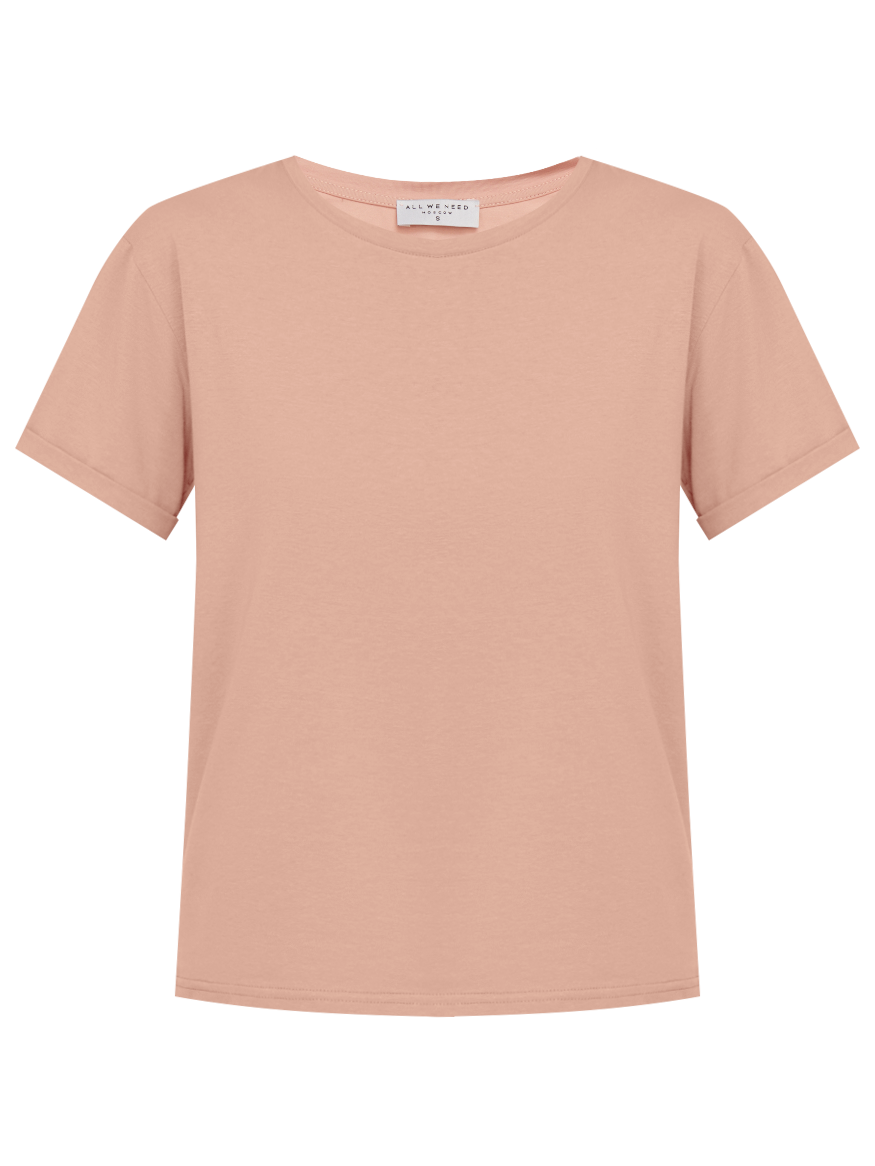 Футболка свободного кроя из слегка тянущегося хлопкового материала. В новой коллекции мы выпустили футболки в новыхбазовых, пастельных и приглушенных цветах.

На модели размер XS