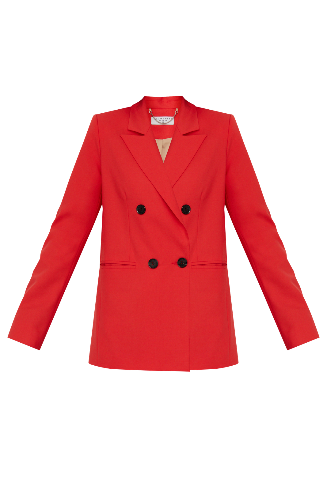 




Двубортный жакет прямого кроя из плотной костюмной ткани. Прорезные карманы и заостренные лацканы. Пуговицы создают контрастный акцент.

На модели размер XS