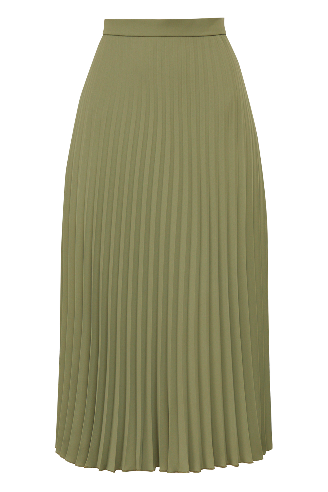 


Юбка средней длины А-силуэта с широкой плиссировкой и пришивным поясом на талии.

На модели размер M