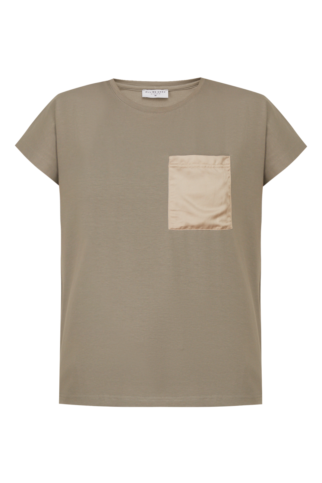 Футболка с цельнокройным рукавом и нагрудным карманом, цвет: серо-зеленый Allweneed
Футболка классического прямого кроя с цельнокройными рукавами. Одинарный нагрудный карман как лаконичный акцент дизайна.
На модели размер S