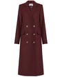 Двубортное пальто прямого кроя длины миди из мягкой шерсти на подкладе с двумя шлицами. Дополнено хлястиком на спинке. Главное преимущество этой модели - структурированный силуэт.

На модели размер XS