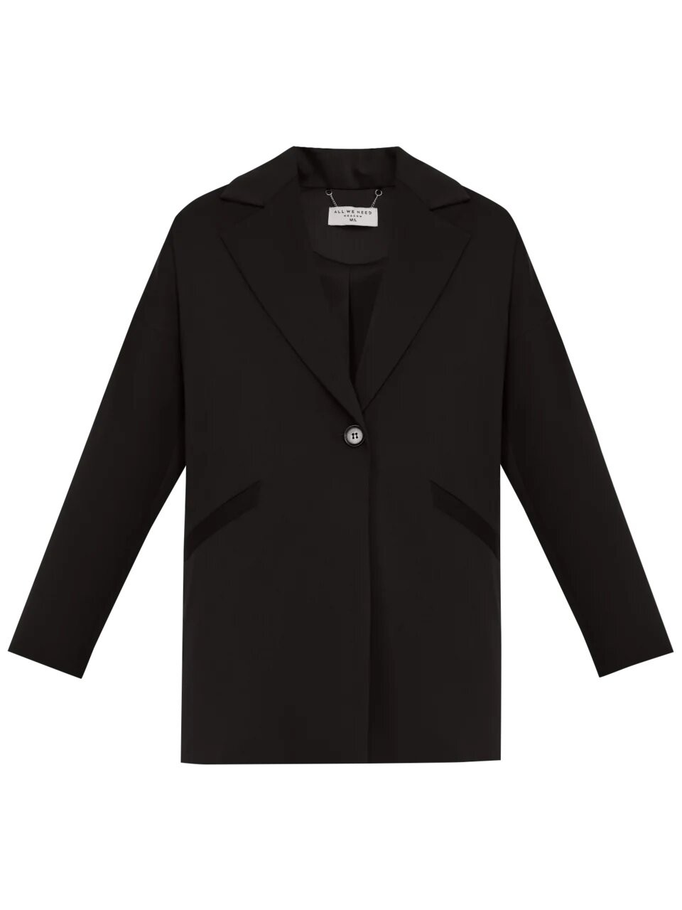 


Однобортный жакет oversize из костюмной ткани оформлен широкими лацканами и прорезными карманами с листочками в тон. Приспущенный плечевой шов добавляет oversize крою дополнительный объем.

На модели размер S