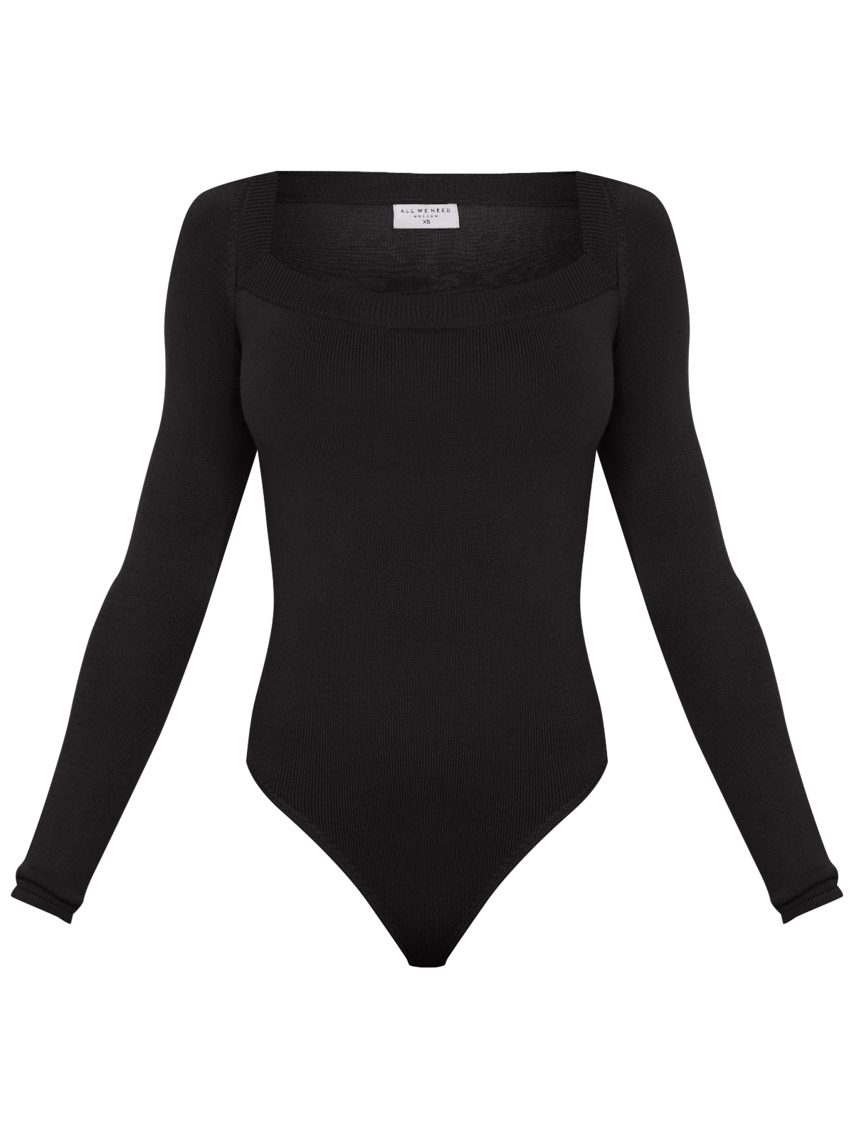 


Боди из вязаного трикотажа оформлено длинными рукавами и вырезом каре. Застежка на кнопки на ластовице.

На модели размер XS