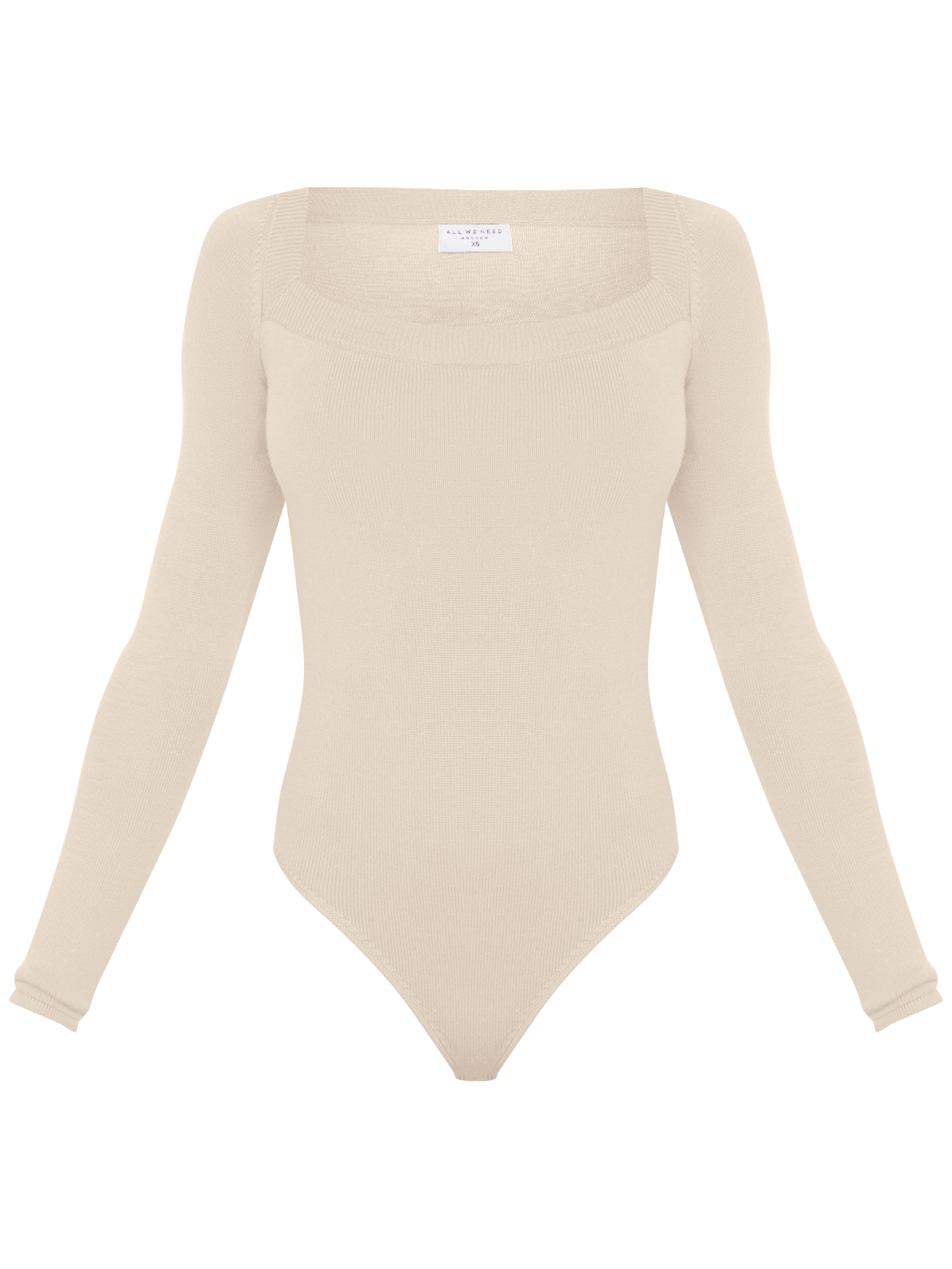 


Боди из вязаного трикотажа оформлено длинными рукавами и вырезом каре. Застежка на кнопки на ластовице.

На модели размер XS