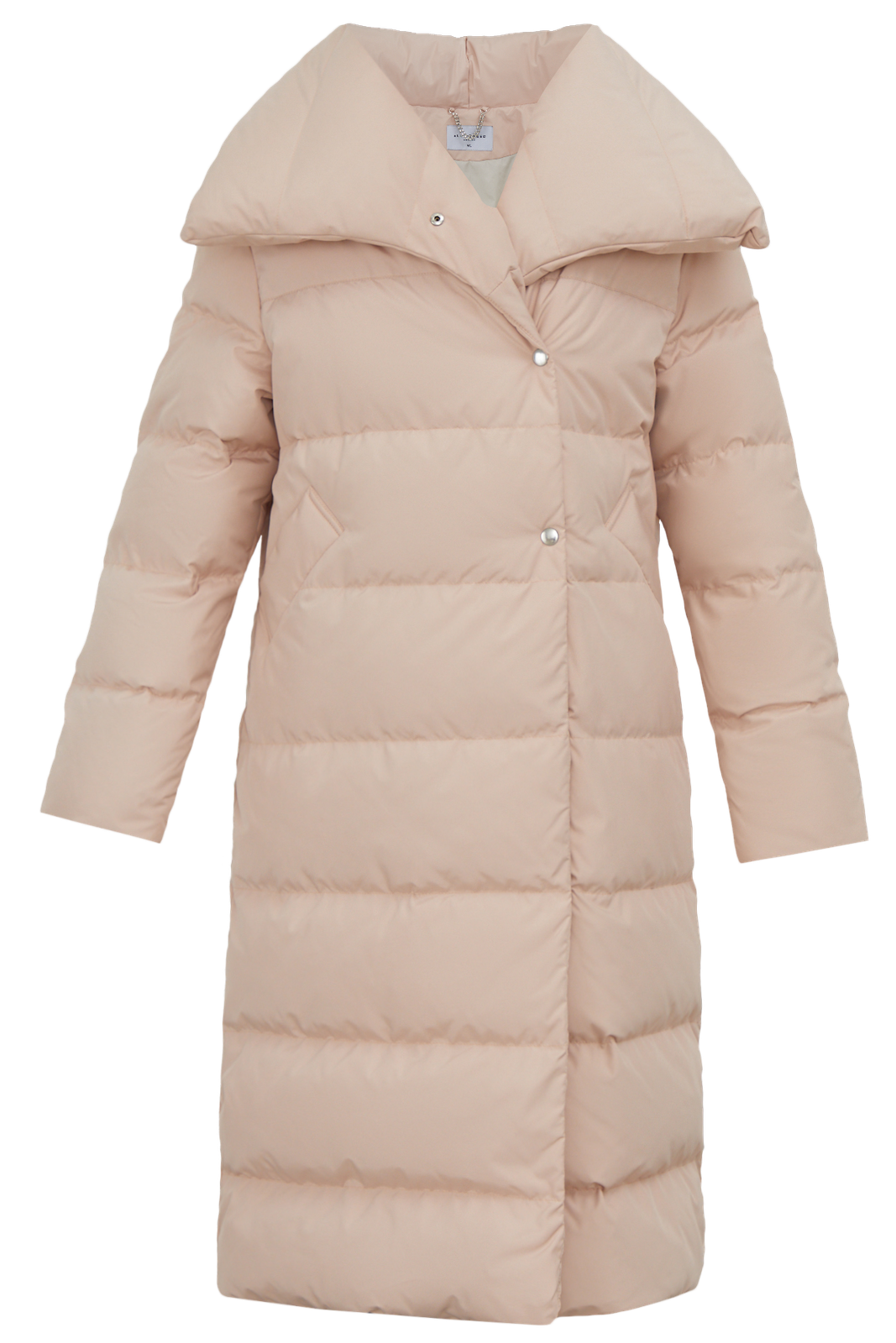 Стеганый пуховик - пик популярности в этом сезоне. Данная модель дополненавысоким воротом. Он позволяет носить пуховик без шарфа.
Изделие дополнено втачными карманами.Застежка на кнопки.
У модели удобный крой рукава, что позволяет подвернуть или укоротить его.

Защищает от ветра и дождя, держит тепло до -25.

На модели размер XS/S