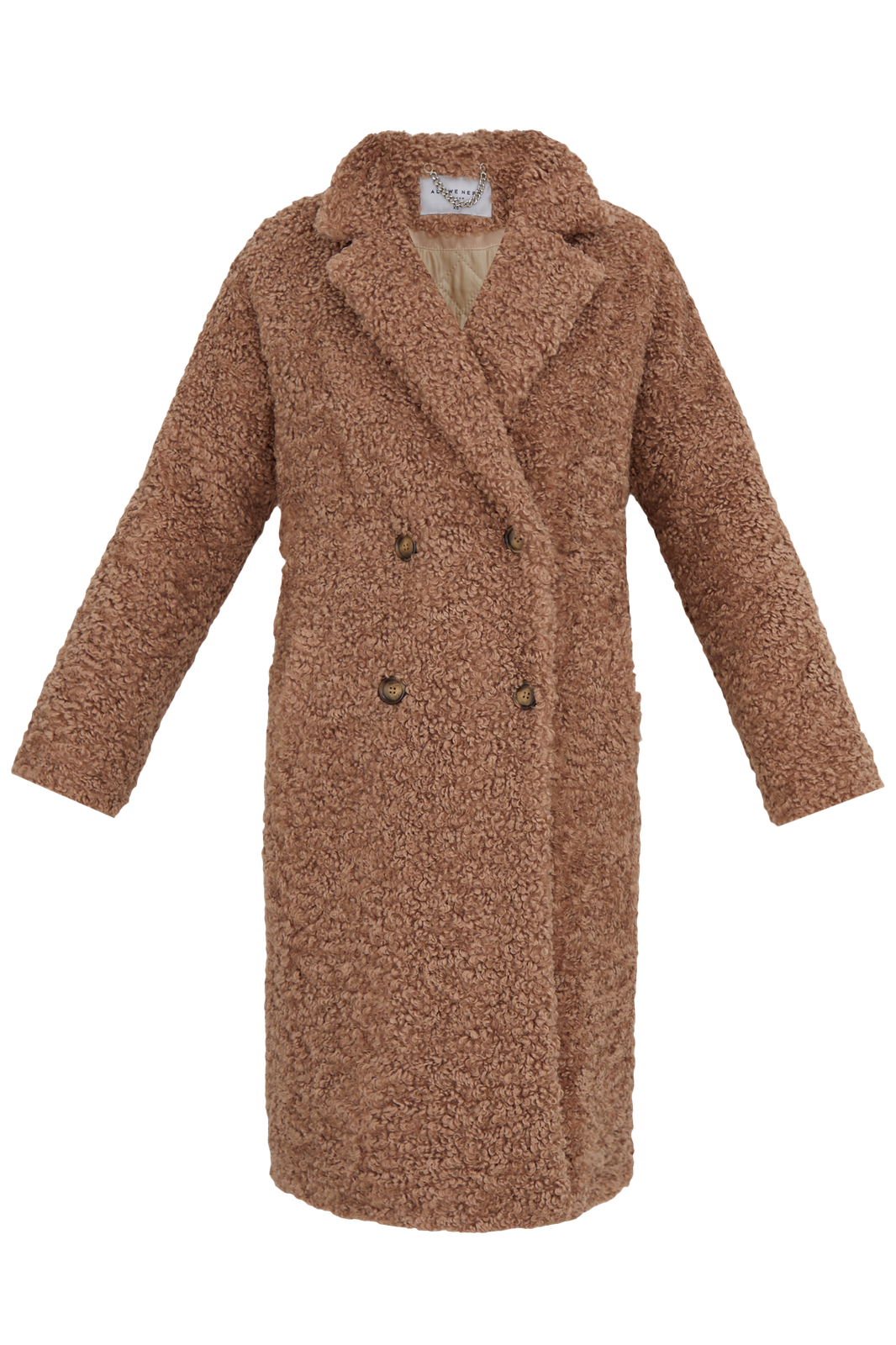 


Шуба чебурашка из мягкого кудрявого экомеха. Модель на двубортной застежке с широкими лацканами, воротником и прорезными карманами. Наполнитель из натуральной шерсти и полиэстера спасет от холода. Практичный и стильный выбор на каждый день.

Температурный режим: до -10 градусов

На модели размер XS/S