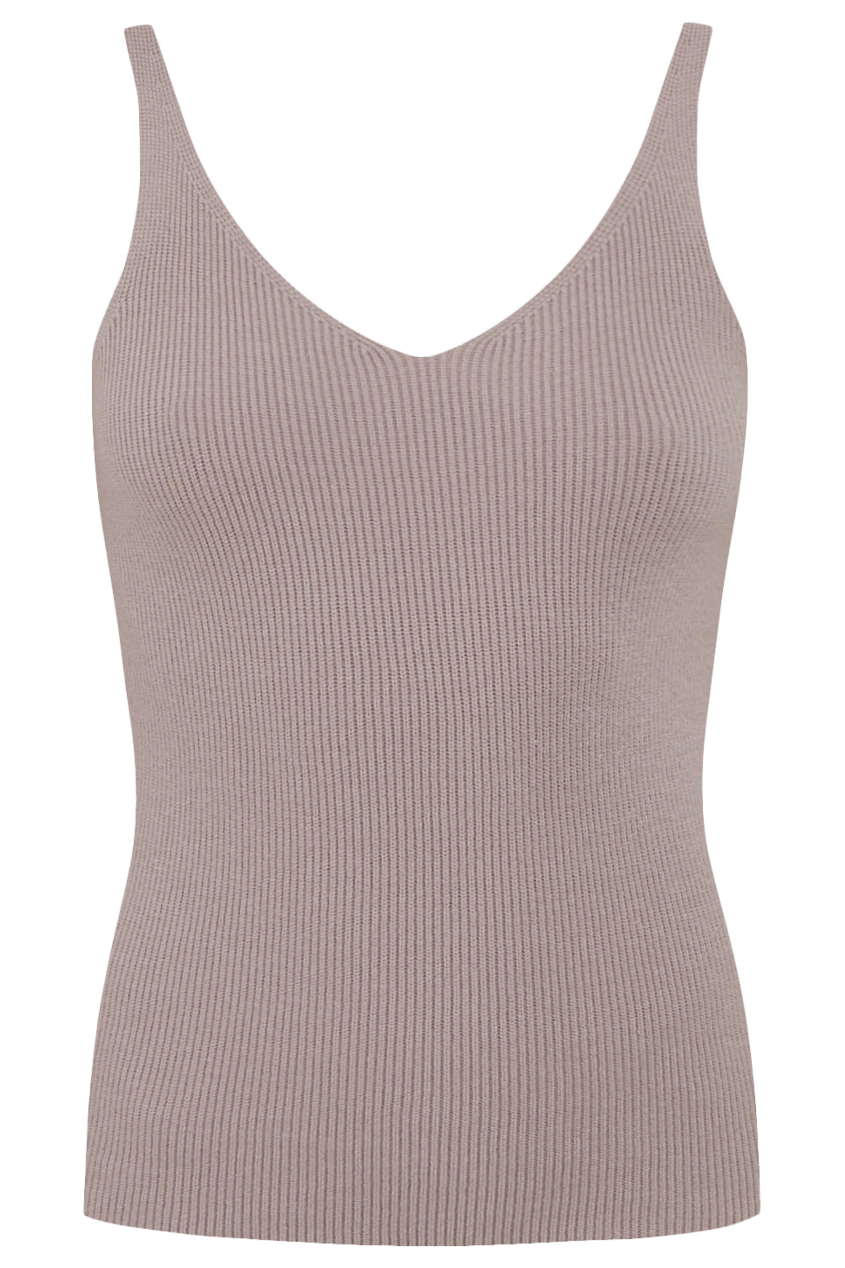 Топ из вязаного трикотажа, цвет: пыльно-розовый Allweneed
Топ сV-образнымвырезом, и бретелями из вязаного ребристого трикотажа. Облегающий крой подчеркивает фигуру.
На модели размер XS