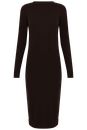 Вязаное платье-миди, цвет: темно-коричневый Allweneed
Вязаное платье-миди из тонкого трикотажа. Длинные рукава, вырез лодочка.
На модели размер XS/S