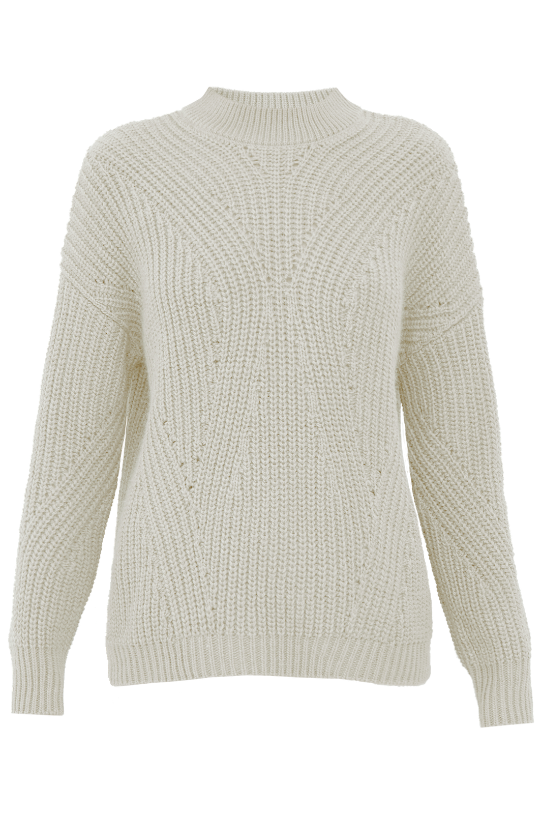 


Свитер фигурной вязки с цельнокроенным рукавом и широкой ребристой окантовкой по манжетам и воротнику-стойке.

На модели размер ONE SIZE