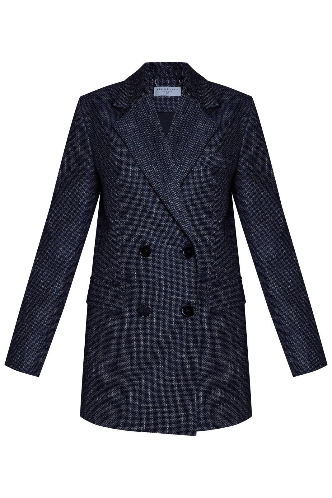 


Двубортный жакет оверсайз кроя с широкой плечевой линией. Элегантная модель с широкими лацканами, карманными клапанами и шлицей сзади. Классика вне времени и долгосрочная инвестиция в гардероб.

На модели размер XS