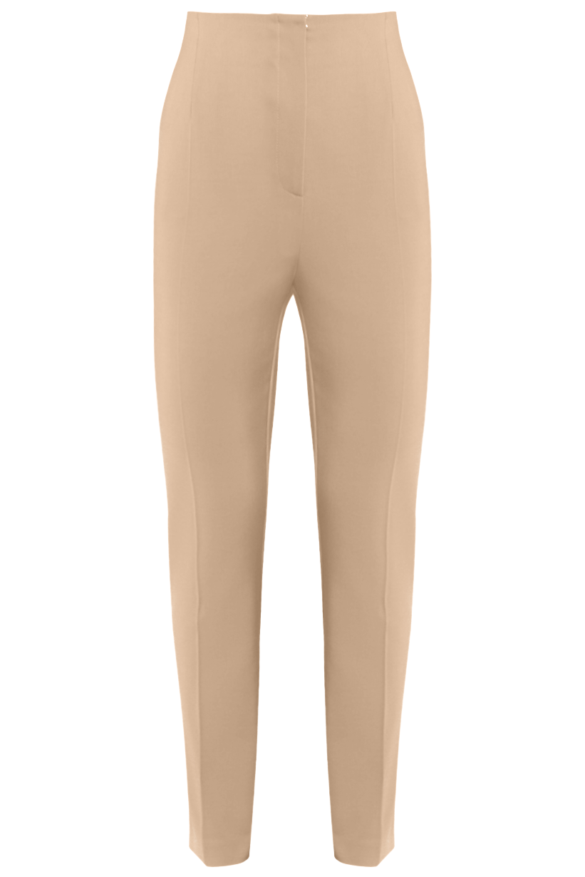 Брюки-дудочки с высокой посадкой на талии. Зауженный крой.

На модели размер XS