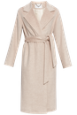 Пальто-халат, цвет: светло-бежевый Allweneed Утонченное пальто-халат А-силуэта. Модель дополнена широким поясом в тон основной ткани.
На модели размер XS