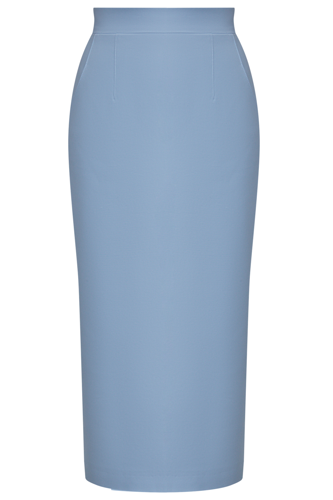 Костюмная юбка-карандаш средней длины с прорезными карманами.

На модели размер XS