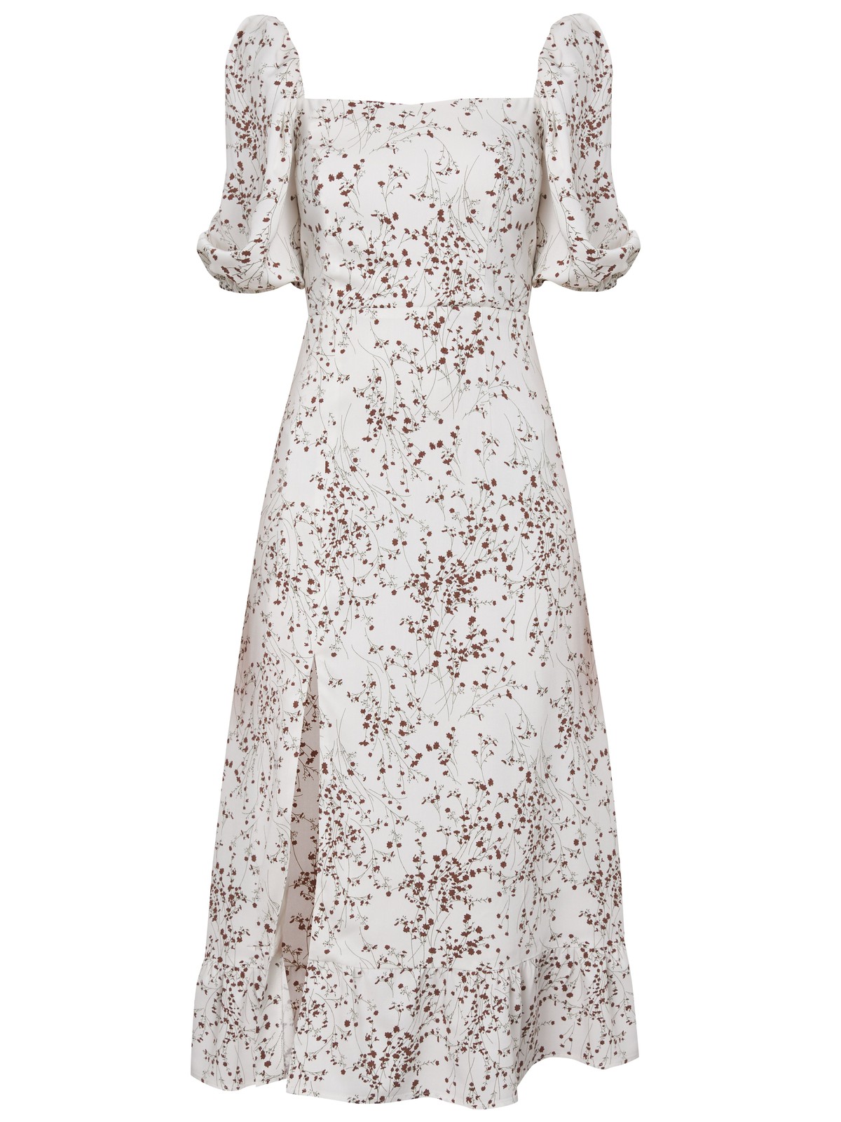 


Ультра женственное платье с обилием декоративных деталей: вырез каре с рукавами-фонариками, высокий вырез от бедра и декоративная оборка по подолу. Оно настолько самодостаточное, что не требует особых дополнений, лишь пары украшений и легких летних босоножек.

На модели размер XS