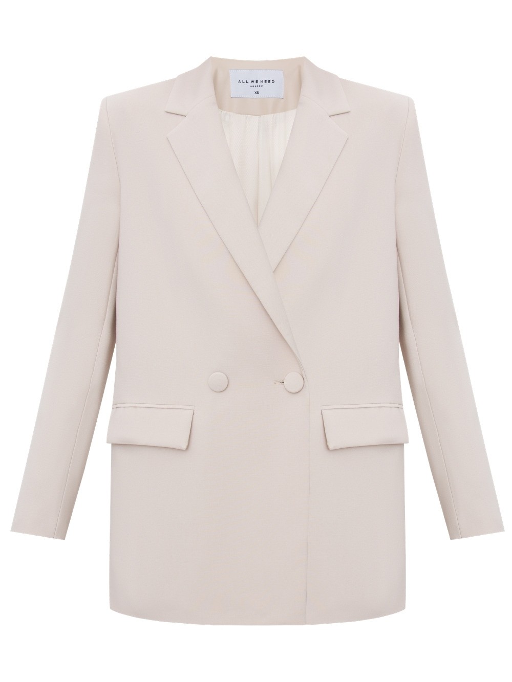 


Одновременно лаконичный и роскошный жакет двубортного кроя из однотонной костюмной ткани. Заостренные лацканы переходят в застежку на обтяжные пуговицы и карманные клапаны. Шлица сзади.

На модели размер XS