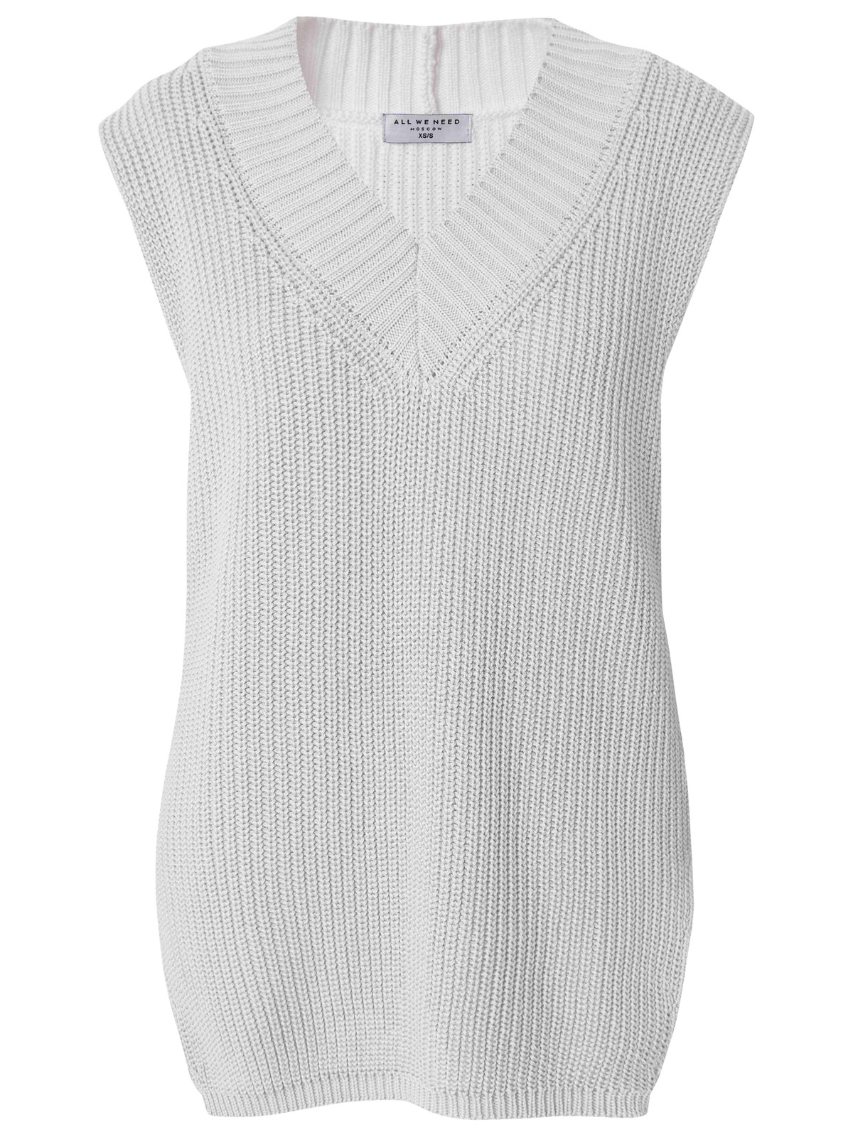 Вязаный жилет, цвет: белый Allweneed
Объемный вязаный жилет с V вырезом и ребристой отделкой - тренд актуального сезона. Модель универсальной длины, позволяющей носить его как навыпуск, так и заправленным за один край.
На модели размер XS/S
