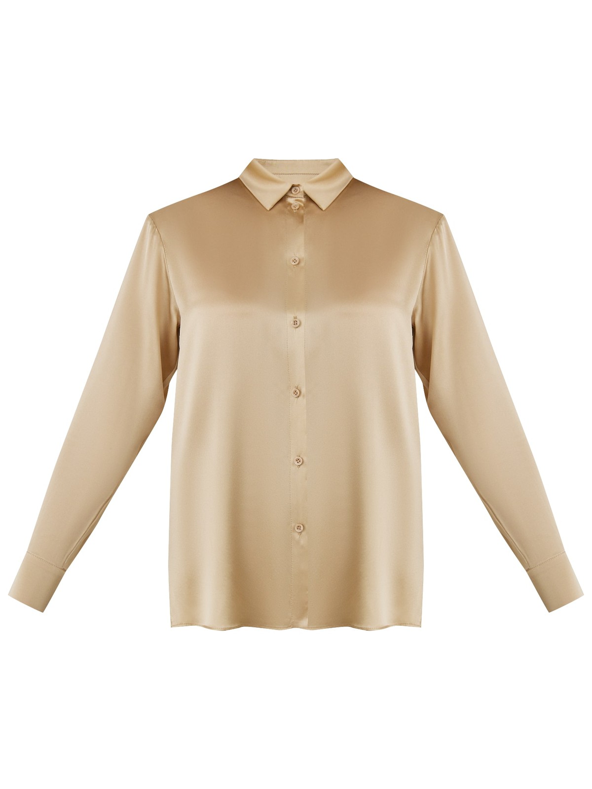 


Рубашка пижамного кроя выполнена из натурального шелка. Она добавит легкости любому образу: от повседневного до вечернего. Сочетайте с брюками в тон, босоножками с квадратным мысом и лаконичными украшениями.

На модели размер XS