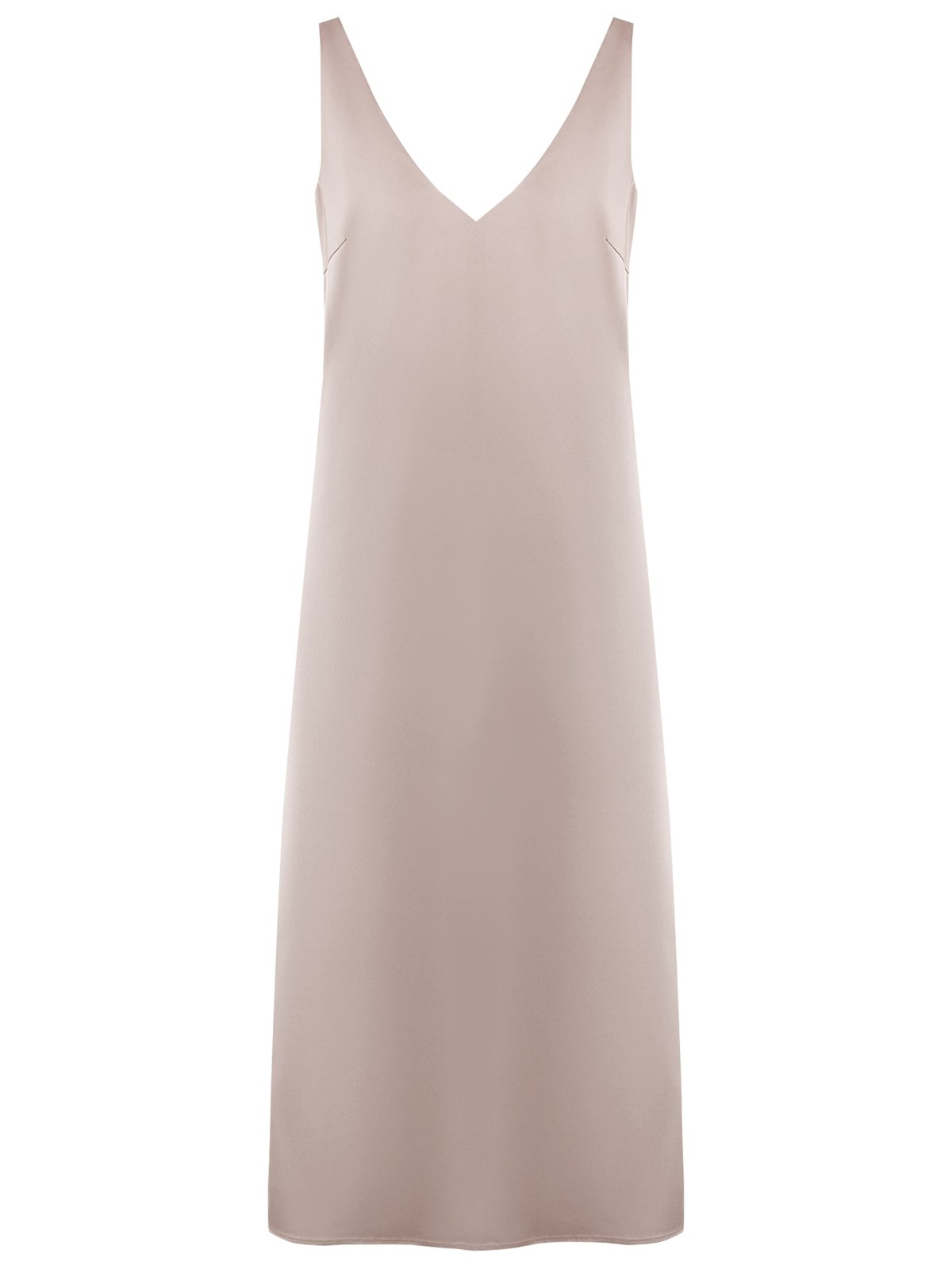 


Лаконичное платье из натурального шелка в стиле минимализма 90-х. V-образный вырез служит ключевым дизайн-элементов. Не перегружайте образ большим количество деталей: грубых сандалий или невесомых босоножек будет достаточно.

На модели размер XS