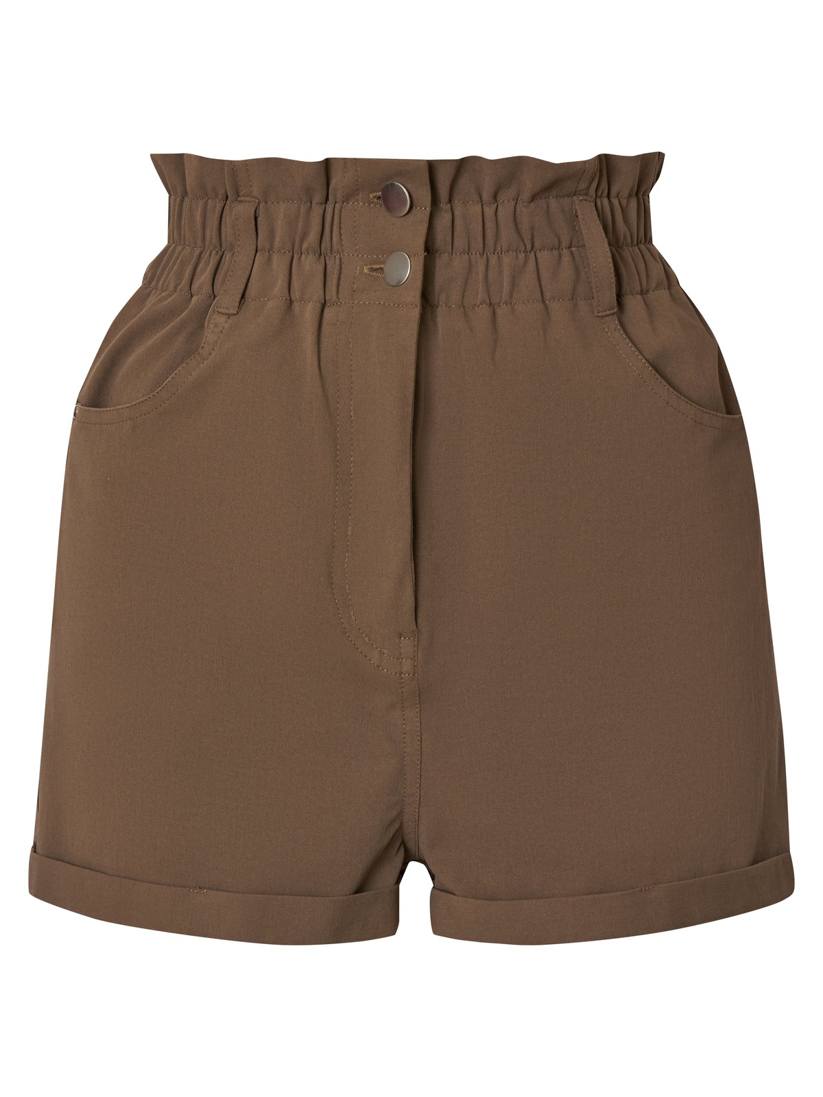 


Шорты из денима с высокой посадкой подчеркивают талию благодаря мелким сборками и резинке. Эта модель замечательно впишется в образ в стиле сафари. Дополните ее трикотажным топом или футболкой-поло.

На модели размер XS