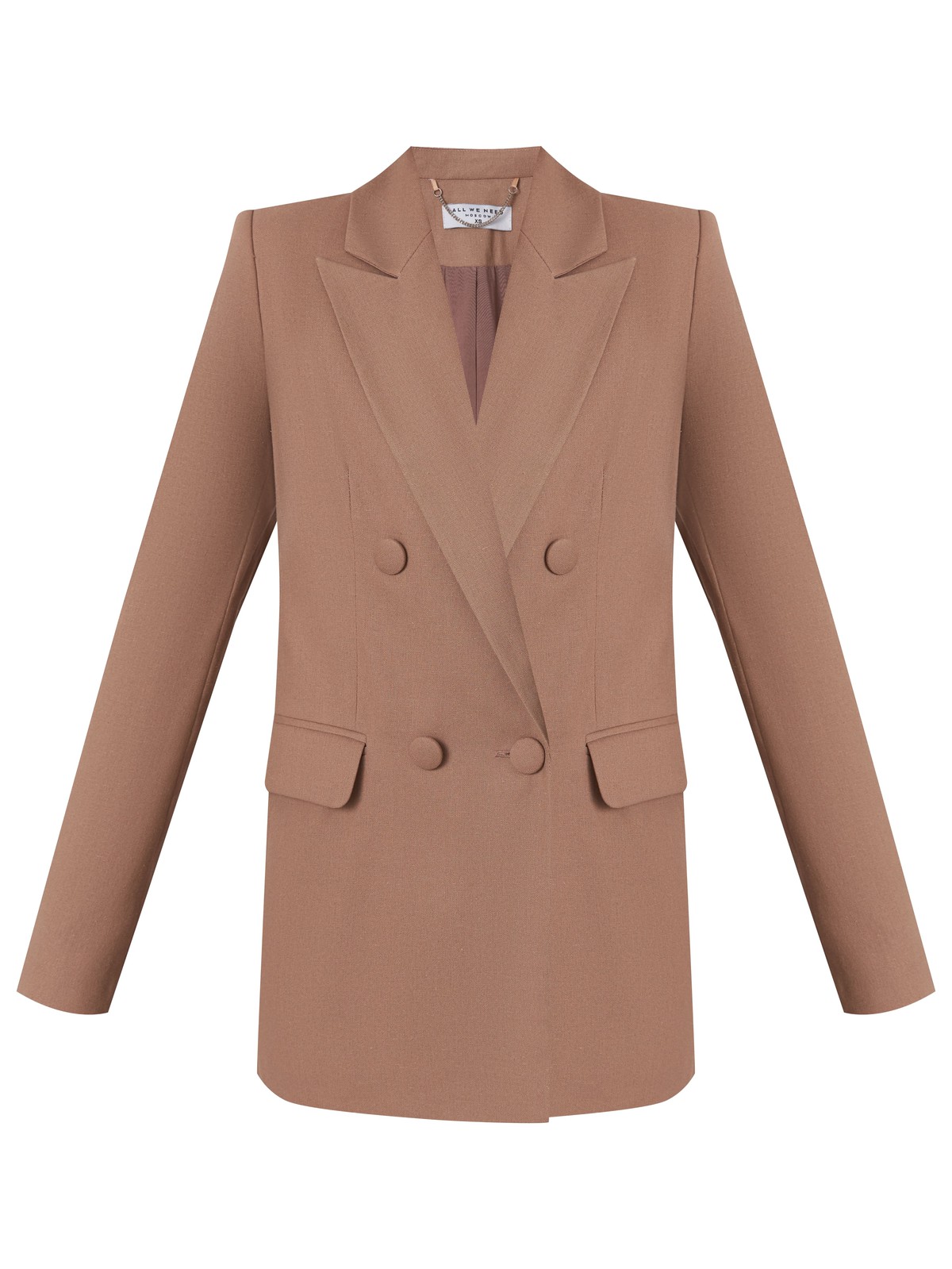 Двубортный жакет , цвет: какао Allweneed
Благородная природная палитра послужила вдохновнием для новой сезонной коллекции. Двубортный жакет из натурального льна будет отлично смотреться в дуэте с костюмными брюками или юбкой в тон, босоножками или высокими сапогами.
На модели размер XS