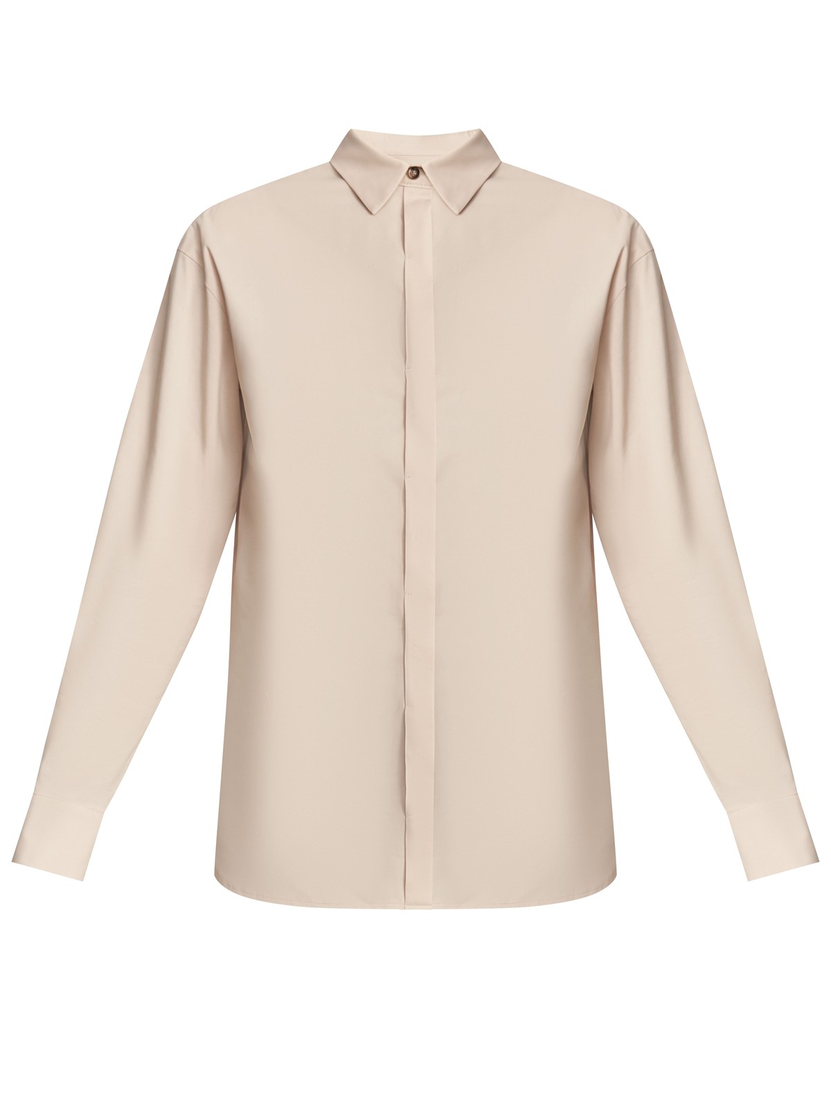 Рубашка oversize, цвет: бежевый Allweneed Рубашка oversize кроя с отложным воротником изастежкой на пуговицы. Длинные рукава с классическими манжетами. Слегка удлиненная спинка. Носите навыпуск или заправленной в контрастную юбку, шорты или брюки.