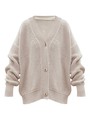 Кардиган трикотажный на пуговицах, цвет: сливочный Allweneed Кардиган oversize с V-образным вырезом и спущенным плечом. Модель дополнена 3 роговыми пуговицами. Дополните теплый и уютный образ бельевым топом или футболкой.
На модели размер one size