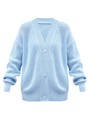 Кардиган трикотажный на пуговицах, цвет: небесный Allweneed Кардиган oversize с V-образным вырезом и спущенным плечом. Модель дополнена 3 роговыми пуговицами. Дополните теплый и уютный образ бельевым топом или футболкой.
На модели размер one size
