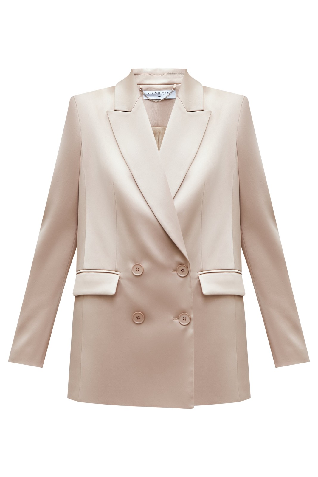 


Жакет из сияющей сатиновой ткани. Двубортный силуэт и разрез сзади для свободы движения. Модель прямого кроя, которая идет любому типу фигуры. Носите с шелковым топом в тон из нашей новогодней коллекции или с любыми контрастными топами и блузами.

На модели размер XS