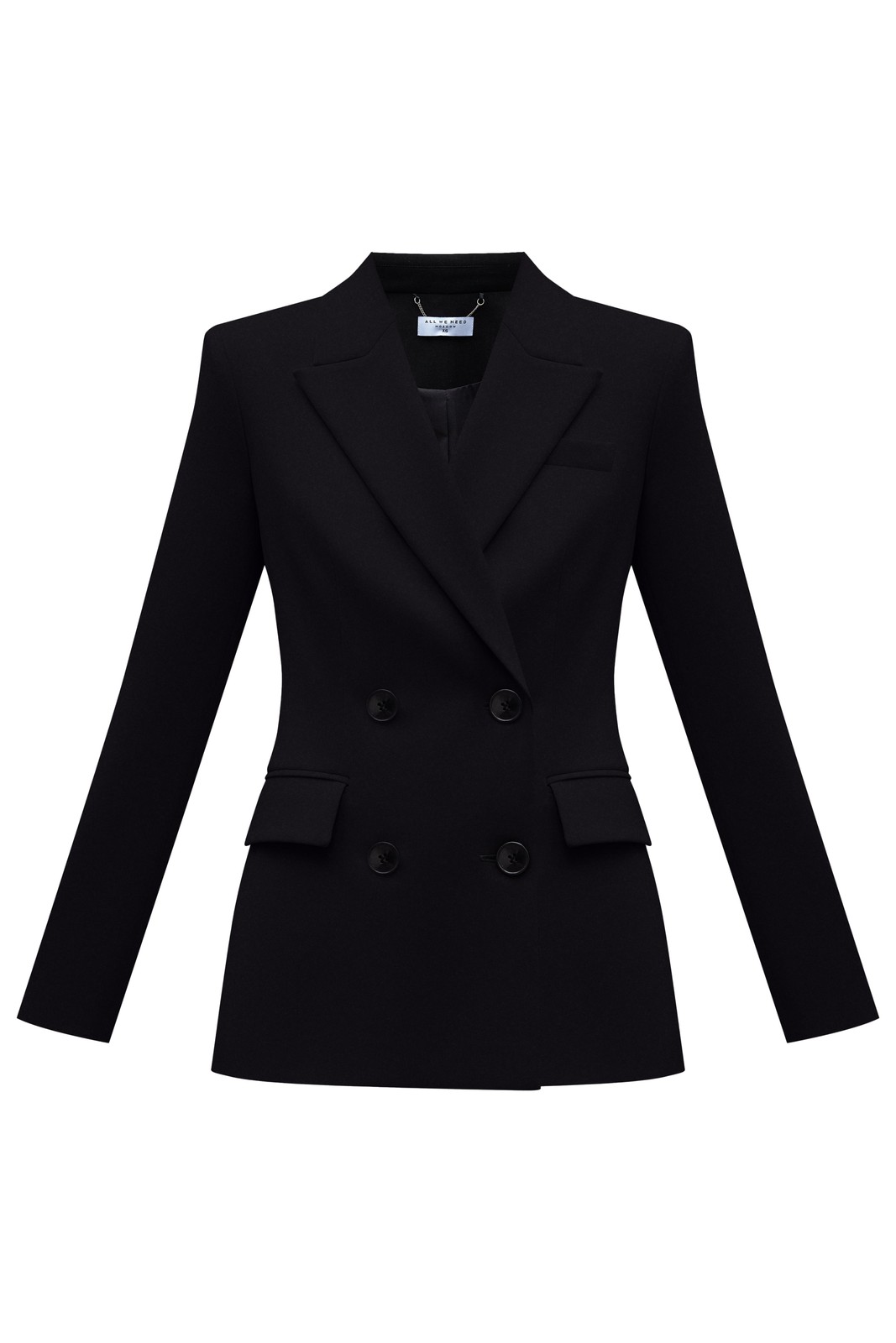 Двубортный жакет, цвет: Черный Allweneed
Модель с двумя рядами пуговиц и классическим плечом. Приталенная посадка по фигуре. Два глубоких кармана для тех, кто не любит брать с собой сумки. Носите жакет в комплекте с брюками палаццо и кроп-топом для вечернего выхода или комбинируйте для образов на каждый день с блузами и рубашками.
На модели размер XS