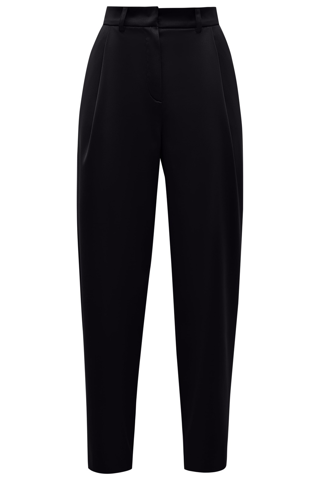 Брюки-бананы из сияющей ткани. Слегка зауженная модель с защипами. Два удобных кармана. Средняя посадка. Рекомендуем сочетать с жакетом из сатина в тон и носить комплектом. Добавьте несколько аккуратных украшений, чтобы не перегрузить вечерний образ. Наш фаворит total look глубокого зеленого оттенка.

На модели размер XS