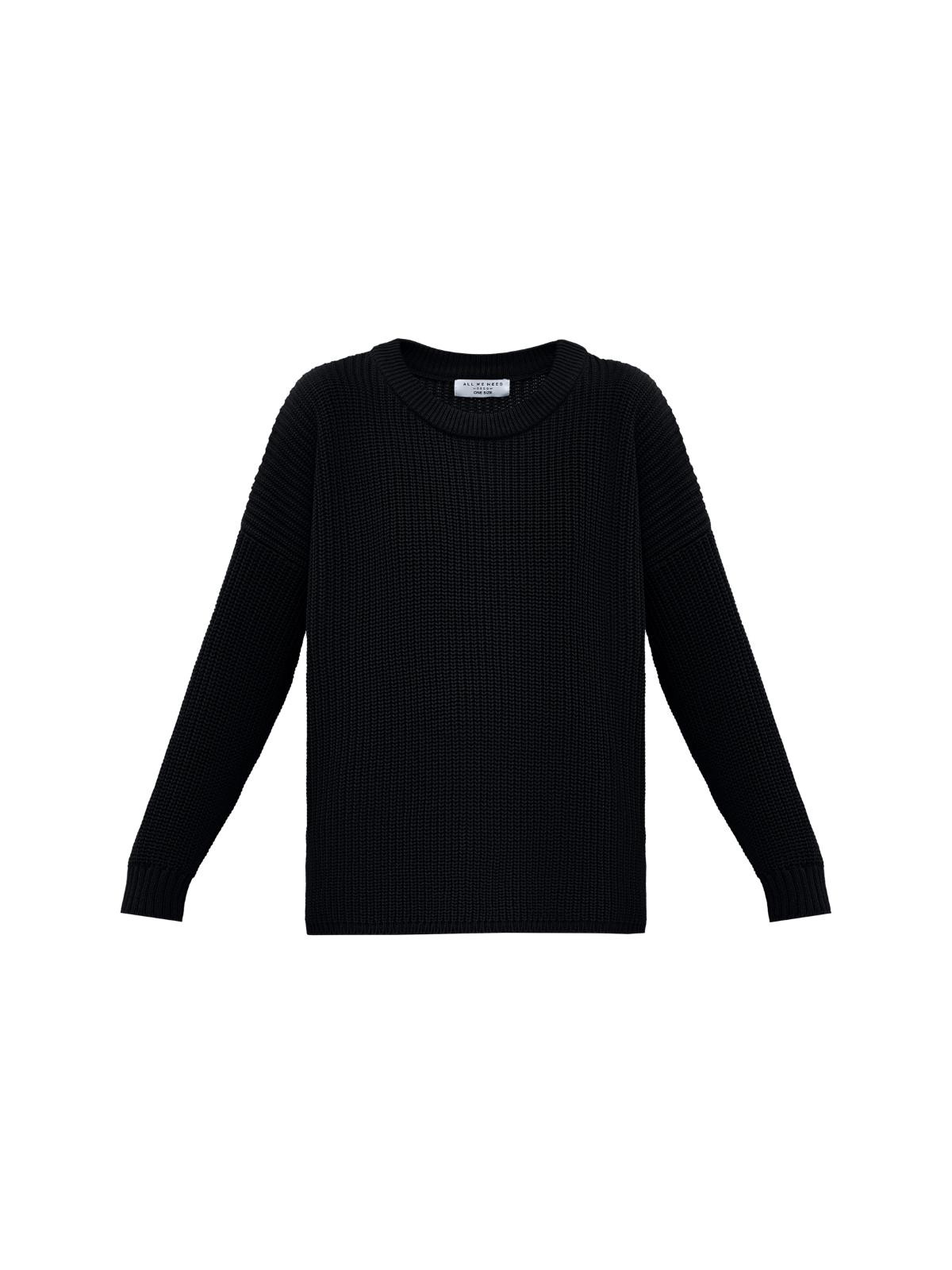 Хлопковый свитер крупной вязки с круглым вырезом. В нем удобно и уютно, его обладательница будет выглядеть как никогда женственно и изящно. Нежный хлопок дышит и позволяет поддерживать оптимальный температурный режим.

На модели размер one size