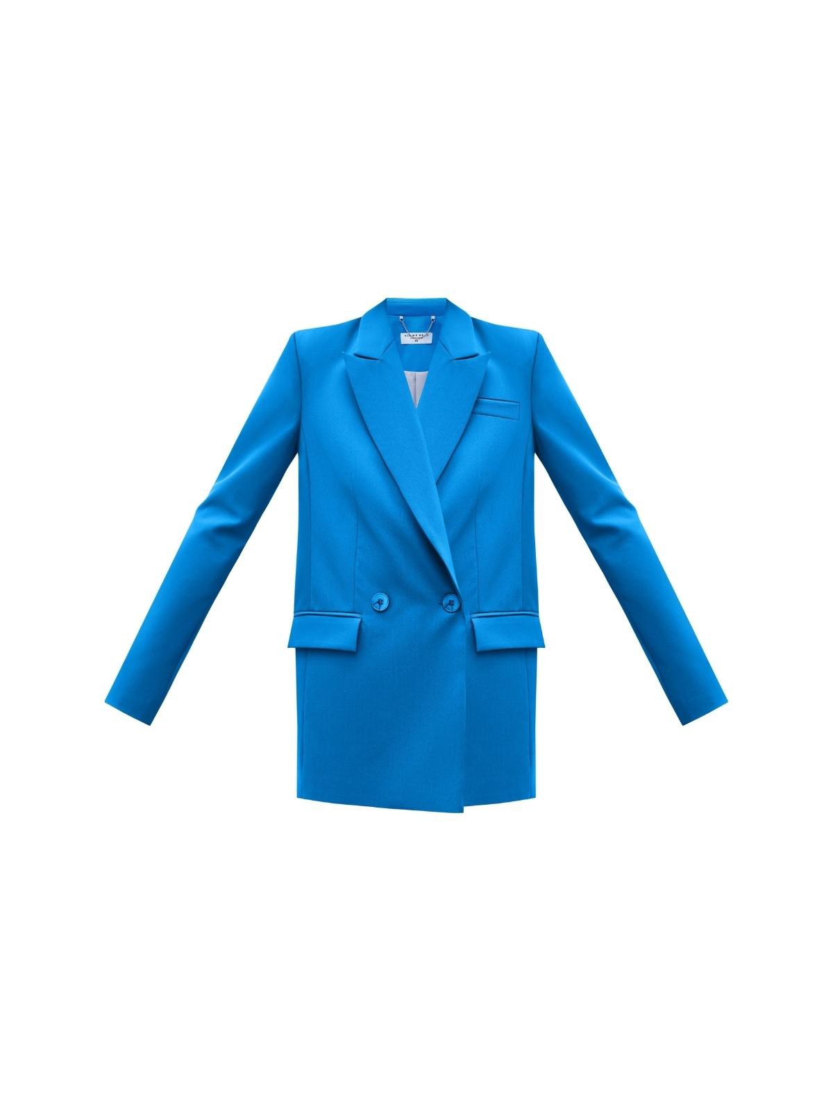 Двубортный жакет, цвет: синий Allweneed Костюмный жакет прямого кроя - классика с заостренными лацканами и карманами на клапанах. Модель выполнена из костюмной ткани, подкладочная тканьизготовлена на основе вискозы. Пиджак дополнит образы в casual-стиле с юбками миди, платьями или брюками. Для более расслабленных образов можно подобрать джинсы и платья-комбинации.
На модели размер XS