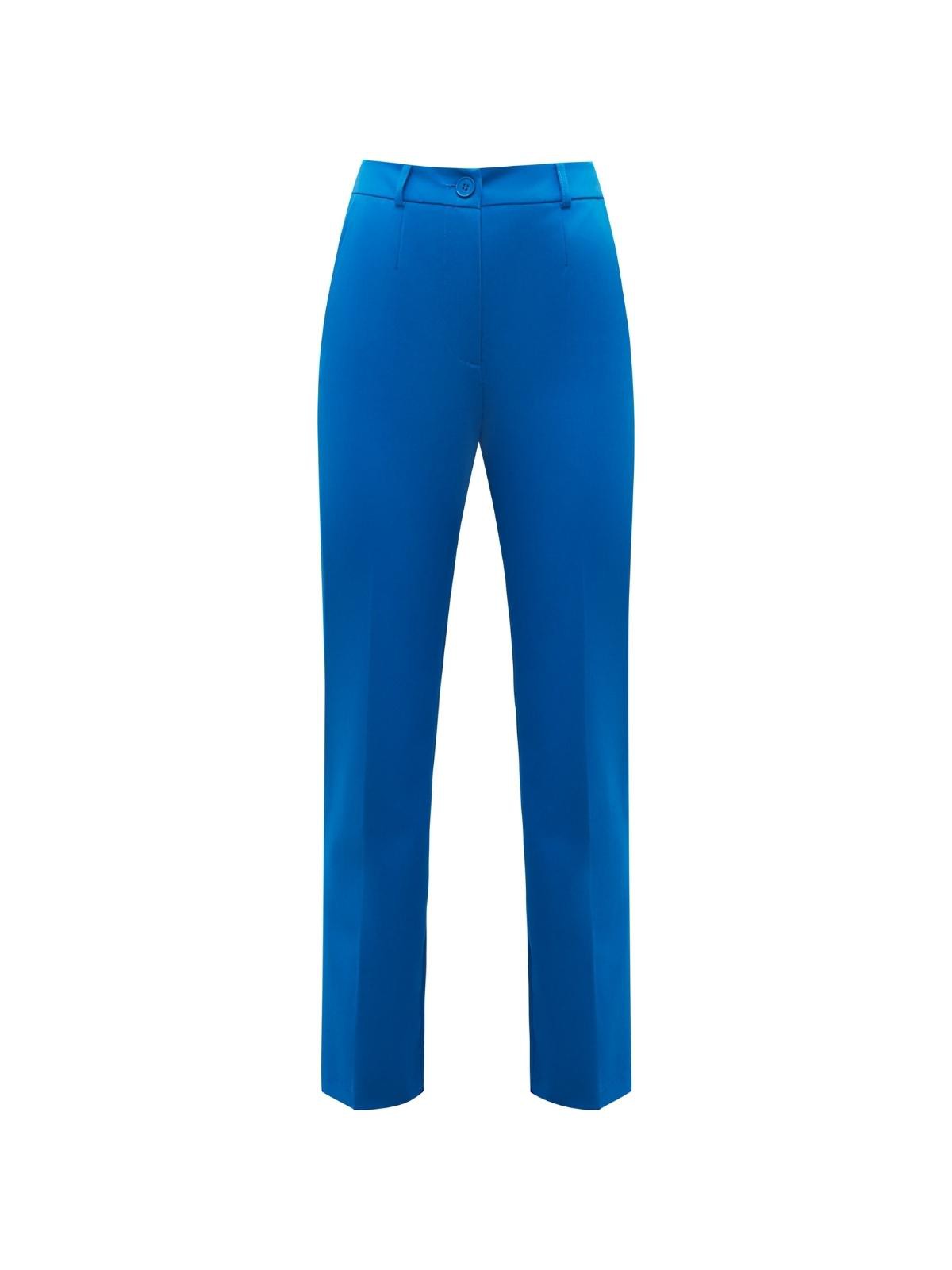 Классические брюки слегка заужены и визуально корректируют пропорции благодаря акценту на талии, вертикальным складкам и плавной линии бедер. Носите в сочетании с контрастным или однотонным топом и жакетом в тон.

На модели размер XS