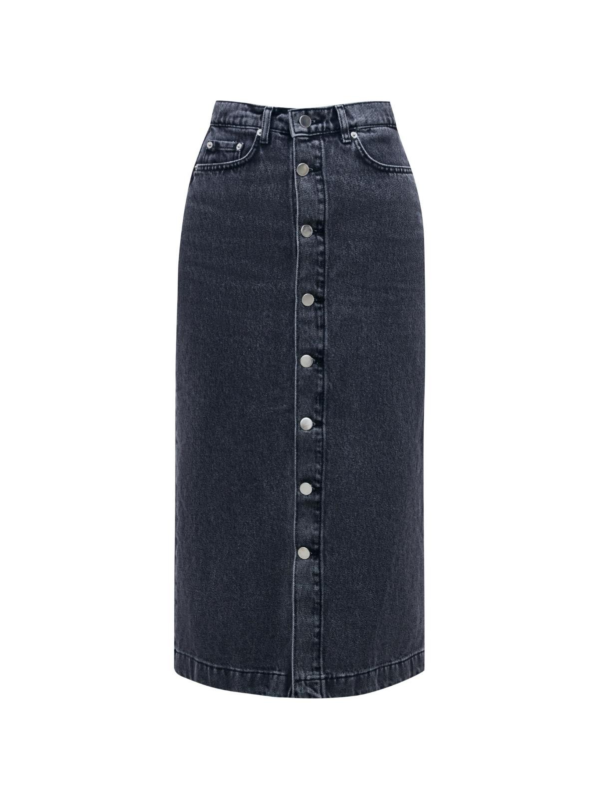 Джинсовая юбка миди, цвет: серый Allweneed
Юбка миди из денима с высокой посадкой. Прямой силуэт и застежка с пуговицами, чтобы играть с длиной. Пять карманов. Носите эту модель в разное время года: зимой с боди и водолазками, а летом с футболкой и топом.
На модели размер XS