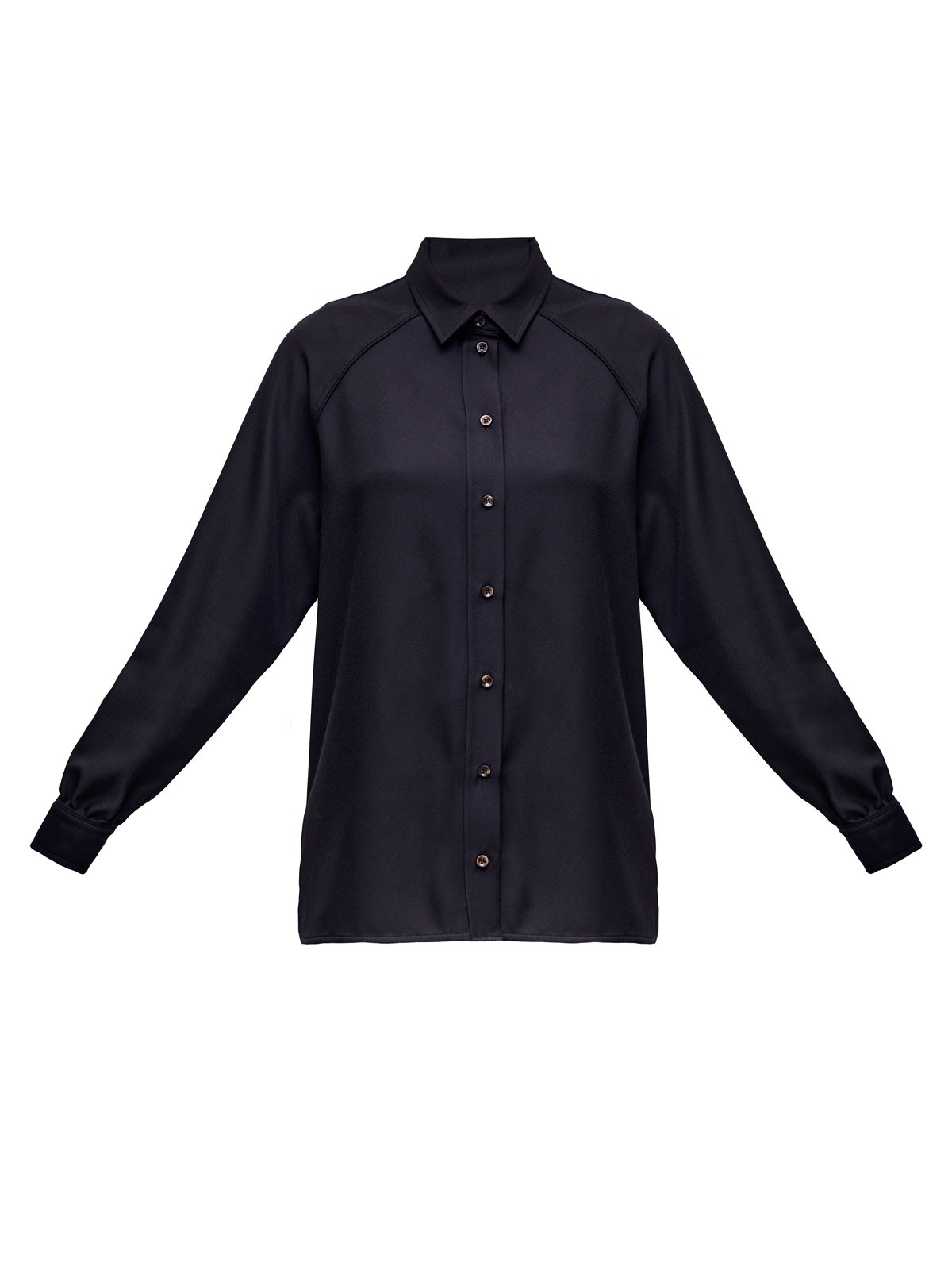 Рубашка с рукавом реглан, цвет: Черный Allweneed Рубашка с классическим воротником и горловиной-стойкой. Манжеты рубашки обрамлены кантом, рукав с легким дополнительным объемом. Сочетайте с джинсами или юбками из денима в расслабленных образах, а также в строгом офисном дресс-коде.
На модели размер XS