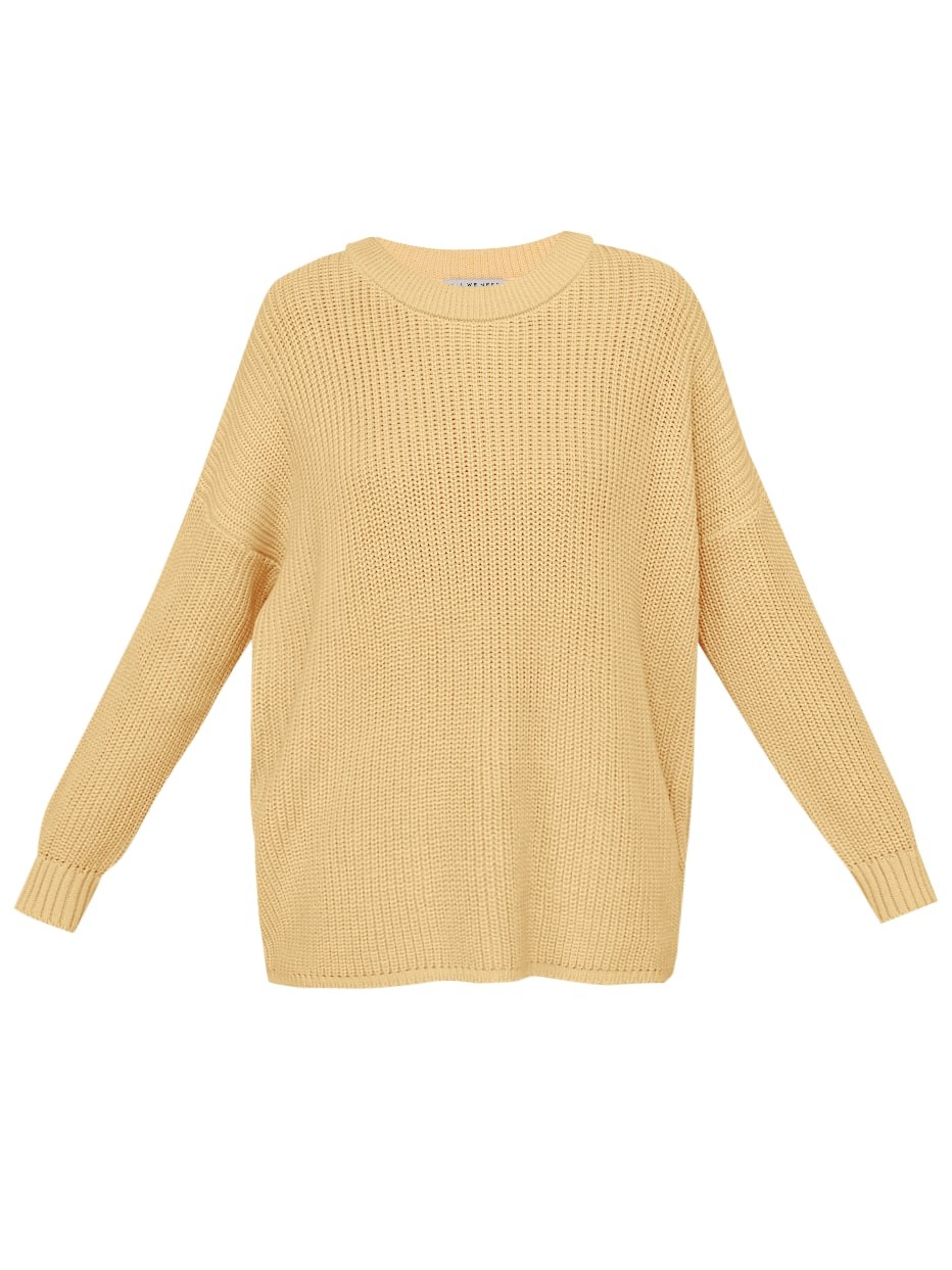Свитер с круглым вырезом, цвет: ванильный Allweneed Хлопковый свитер крупной вязки с круглым вырезом. В нем удобно и уютно, его обладательница будет выглядеть как никогда женственно и изящно. Нежный хлопок дышит и позволяет поддерживать оптимальный температурный режим.
На модели размер one size