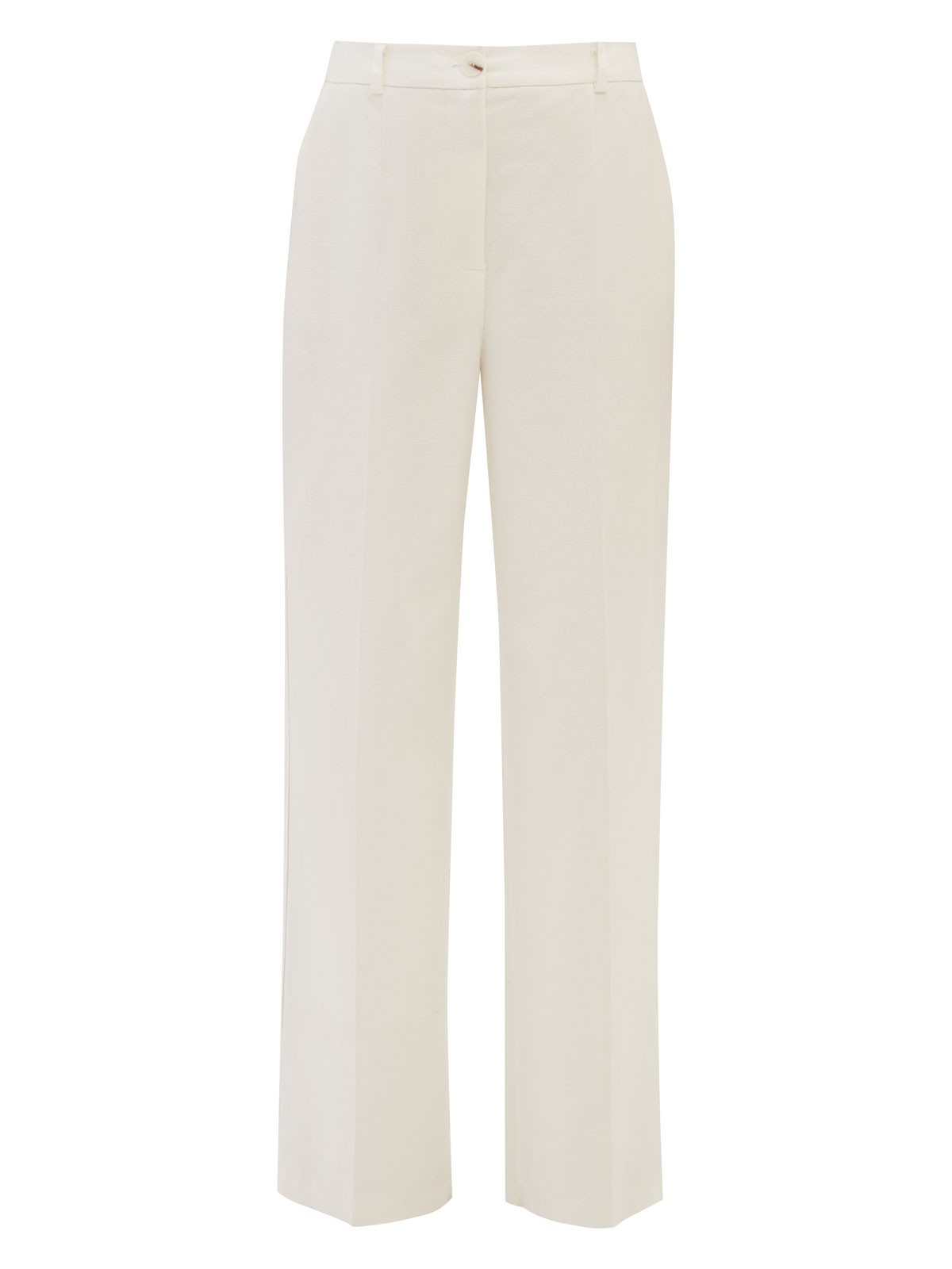 Прямые брюки с кантиком, цвет: Молочный 1 Allweneed
Широкие брюки из костюмной ткани, полной длины, с кантиком в боковом шве. Посадка на уровне талии для гармоничных пропорций. Два кармана по бокам. Мы сочетаем модель с однобортным жакетом из коллекции или носим с любым верхом: топом, топом-бандо или рубашкой. Наш любимый весенний оттенок лавандовый.
На модели размер XS