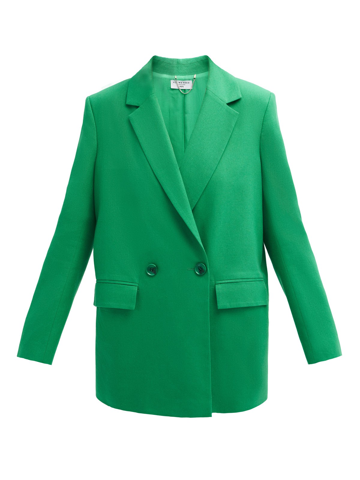 Жакет двубортный Oversize, цвет: зеленый Allweneed Двубортный жакет с пуговицами в тон. Классическая линия плеч. Два кармана с клапанами, чтобы спрятать телефон или ключи.Разрез сзади обеспечивает свободу движений при носке. Ткань очень приятна на ощупь.Носите с брюками или мини-юбкой из коллекции.
На модели размер XS/S