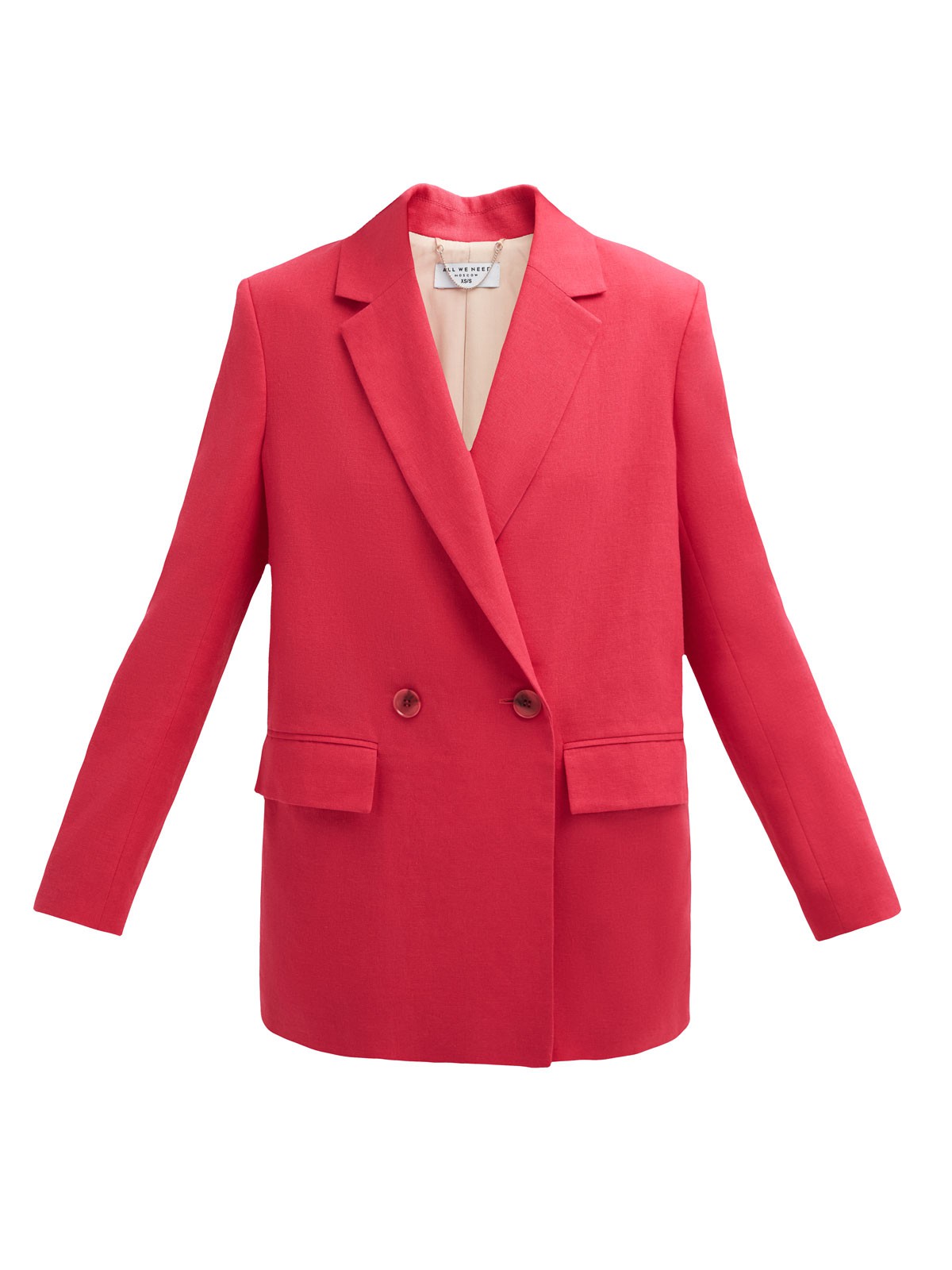 Жакет двубортный Oversize, цвет: фуксия Allweneed Двубортный жакет с пуговицами в тон. Классическая линия плеч. Два кармана с клапанами, чтобы спрятать телефон или ключи.Разрез сзади обеспечивает свободу движений при носке. Ткань очень приятна на ощупь.Носите с брюками или мини-юбкой из коллекции.
На модели размер XS/S