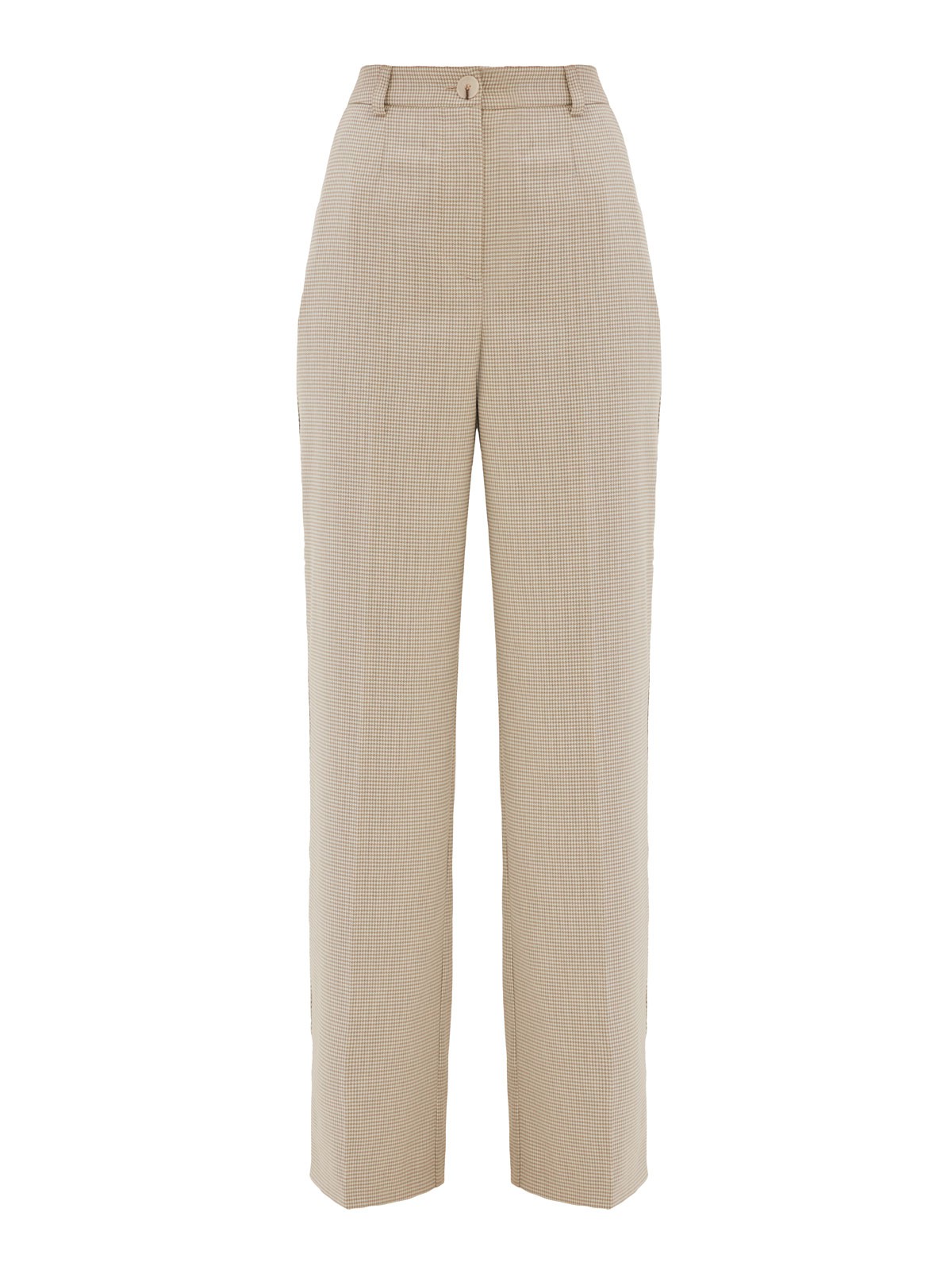 Прямые брюки с кантиком, цвет: бежевая гусиная лапка Allweneed
Широкие брюки из костюмной ткани, полной длины, с кантиком в боковом шве. Посадка на уровне талии для гармоничных пропорций. Два кармана по бокам. Мы сочетаем модель с однобортным жакетом из коллекции или носим с любым верхом: топом, топом-бандо или рубашкой. Наш любимый весенний оттенок лавандовый.
На модели размер XS