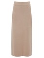 Юбка макси вязаная, цвет: бежевый Allweneed Вязаная юбка прямого кроя комфортно облегает силуэт, а эластичный пояс позволяет регулировать посадку. Гладкий трикотаж из вискрозы связан плотным двойным переплетением и слегка холодит кожу. Сочетайте юбку с топом из нашей коллекции, а так же с рубашками, футболками или иными вариантами топов.
На модели размер XS