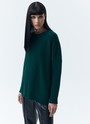 Свитер с круглым вырезом, цвет: изумрудный Allweneed