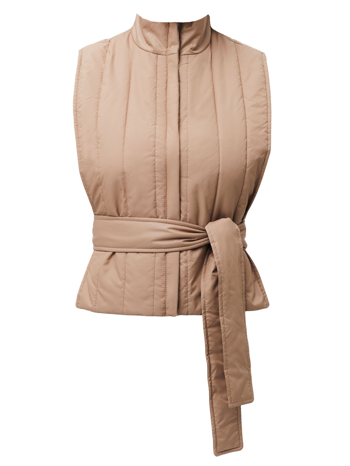 


Утеплённая стеганая манишка. Универсальная длина, чтобы можно было носить под пальто. Модель с поясом для комфортной посадки. Мы постарались подобрать бежевый оттенок, который наиболее близко подходит к пальто цвета Кэмел. Надевайте поверх водолазок, лонгсливов и джемперов. Ткань имеет минимальный водоотталкивающий эффект. Использование зонта обязательно. При использовании вторым слоем температурный режим может быть значительно ниже.

Температурный режим от +5 до +15 C



На модели размер XS/S