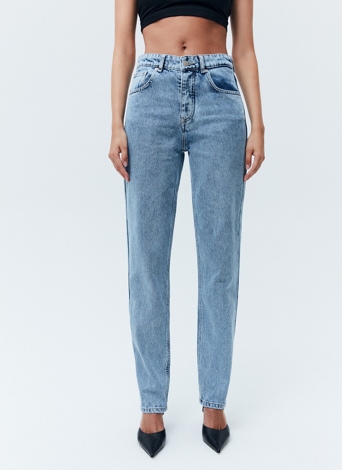 Джинсы Straight fit со средней посадкой, цвет: ГОЛУБОЙ 1 Allweneed Модель джинс из хлопка,длинные прямые со средней посадкой. Визуально вытягивают фигуру. Отлично подойдут на каждый день.