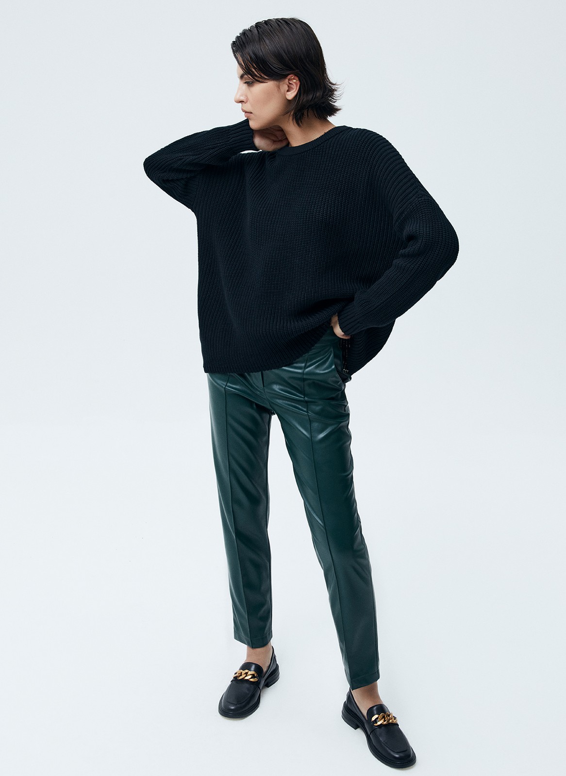 Свитер с круглым вырезом, цвет: Черный Allweneed