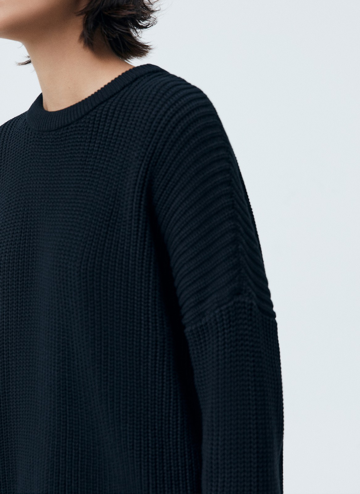 Свитер с круглым вырезом, цвет: Черный Allweneed