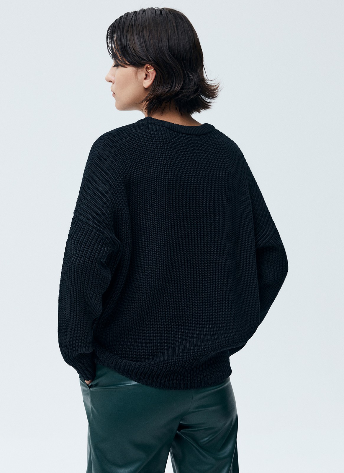 Свитер с круглым вырезом, цвет: Черный Allweneed